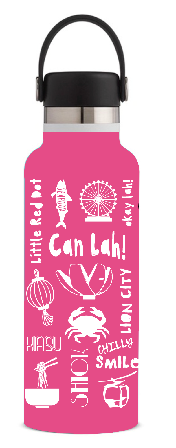 Thermo Flask - Singapore Can Lah! collection - Pink