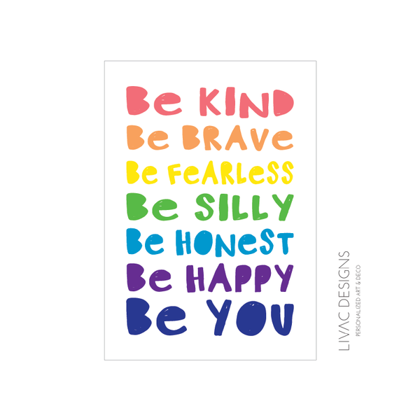 Watercolor Poster - Be Kind