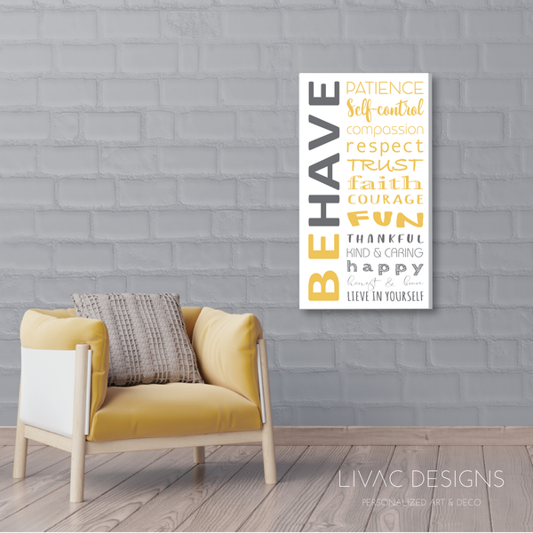 BeHave- Art in Canvas