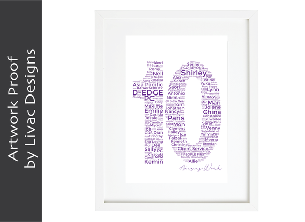 A4 - Personalised Design - Framed (numbers 5 & 10)