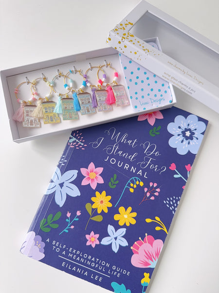 Bundle! - Shophouses wine charms & What do I stand for Journal