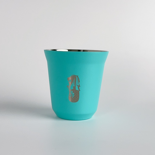 Cute Espresso set - turquoise and white