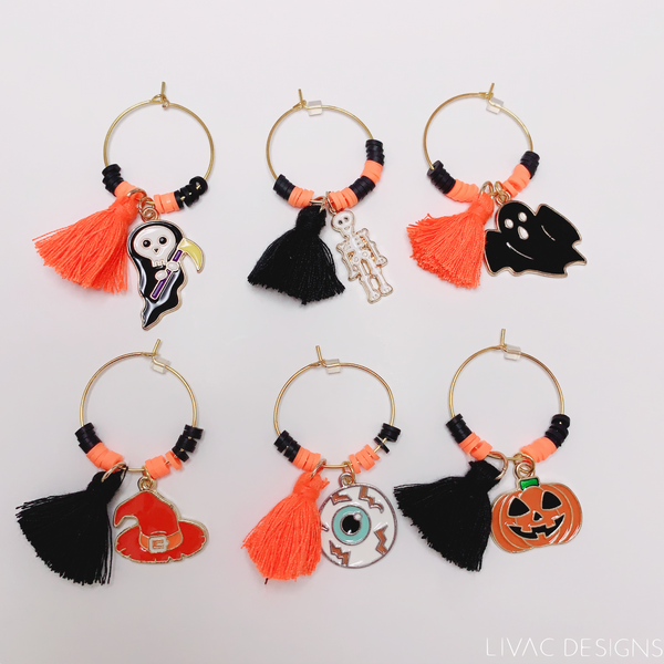 wine charms - halloween collection