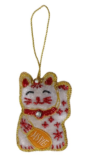 Singapore Hand Made Hanging Ornament - Lucky Cat