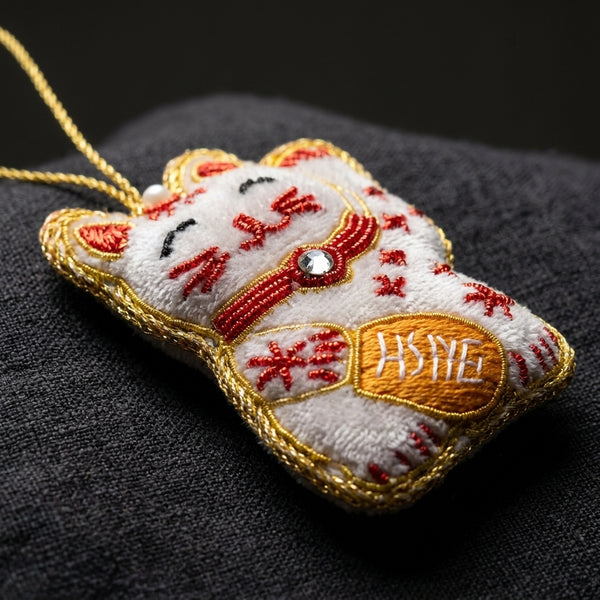 Singapore Hand Made Hanging Ornament - Lucky Cat