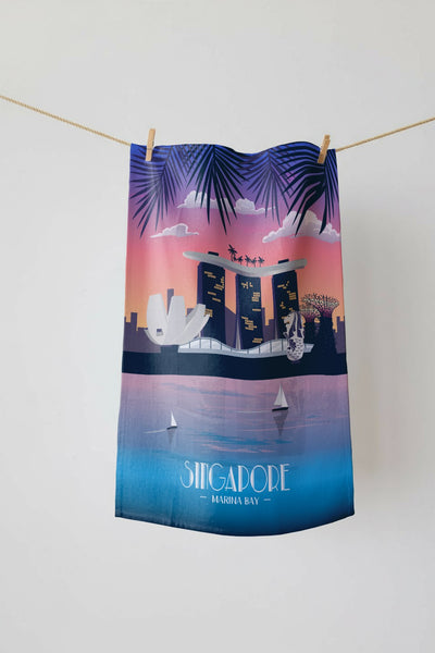 Marina Bay Sands Tea Towel - Elegance and Utility Combined