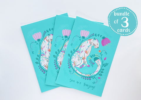 Bundle - 3 greeting cards - you are amazing!