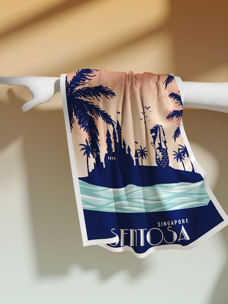 Sentosa Tea Towel - A Slice of Paradise in Your Kitchen