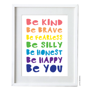 Watercolor Poster - Be Kind