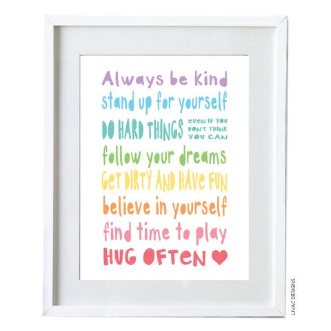 Watercolor Poster - Always be Kind