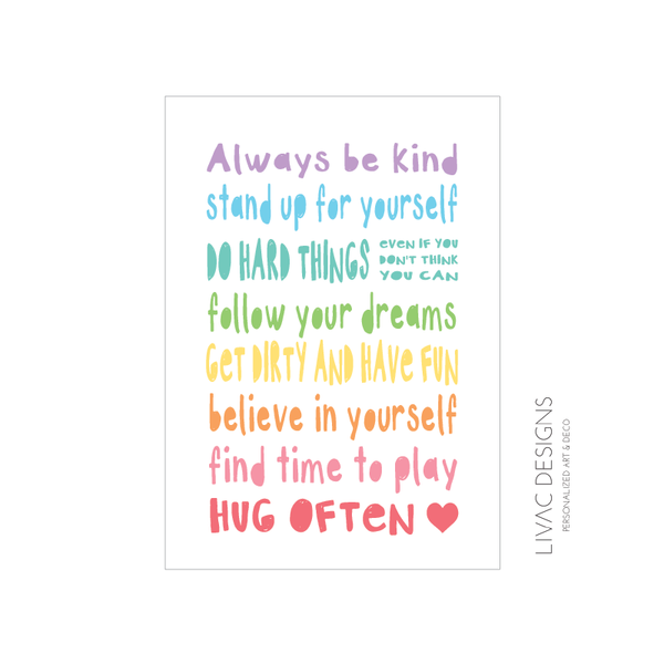 Watercolor Poster - Always be Kind