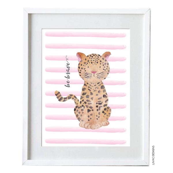 Watercolor - cute leopard - Motivational Poster