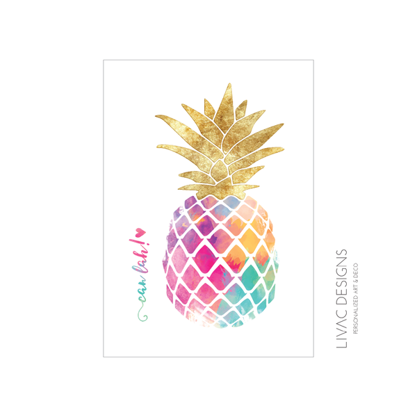 Pineapple Watecolor poster