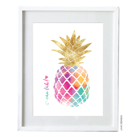 Pineapple Watecolor poster