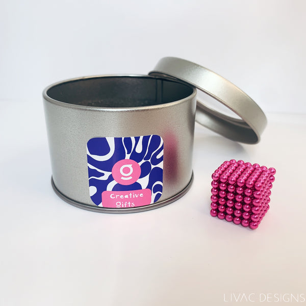 Magnetic Cube - Decompression Creative Toy - (pink 3mm)