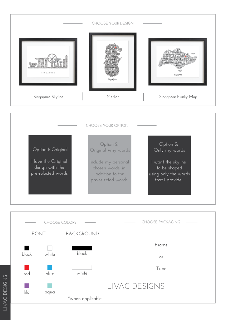 Merlion Poster - Tailored (FULL personalisation) – Livac Designs
