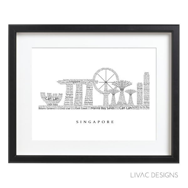 Singapore Skyline - Personalised Design Framed Designs
